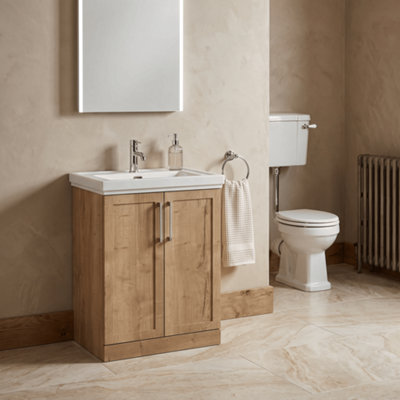 Stonnall Traditional Floor Standing 2 Door Vanity Unit with Traditional ...