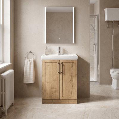 Stonnall Traditional Floor Standing 2 Door Vanity Unit with Traditional ...