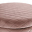 Stool Coco upholstered in velvet look with storage space - 300kg capacity - rose
