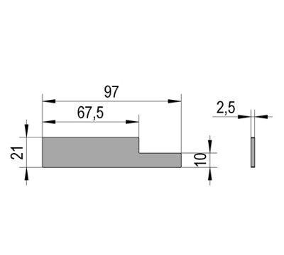 Stop insert PT 30/PT 40, stainless steel coloured