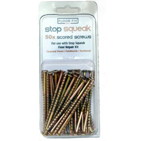 Stop Squeak Repair Kit Replacement Screw (50 Count) For Fixing Creaky Stairs, Wood and Caperted Floors