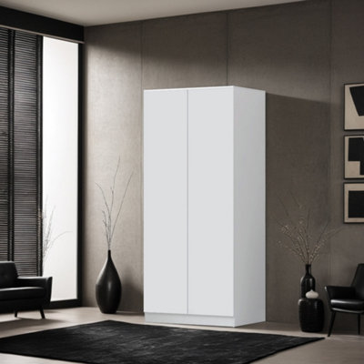 Stora 2 Door Large Double Door Wardrobe Matt White