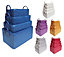 Storage Basket Cardboard Polyester Kids Bedroom Baby Organiser With Handles BLUE,Extra Large 38x26x20cm