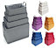 Storage Basket Cardboard Polyester Kids Bedroom Baby Organiser With Handles Dark Grey,Small 26x17x14cmL