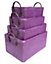 Storage Basket Cardboard Polyester Kids Bedroom Baby Organiser With Handles Purple,Set of 2 Large 34x23x18cm