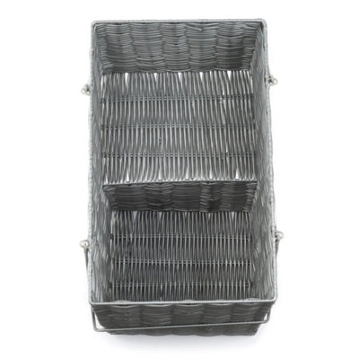 Storage Baskets Resin Wicker Woven Hamper Box Organiser Stairs Laundry