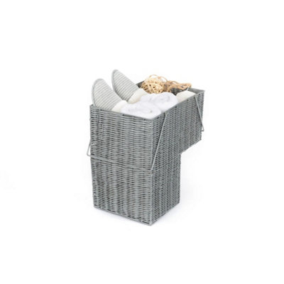 Storage Baskets Resin Wicker Woven Hamper Box Organiser Stairs Laundry