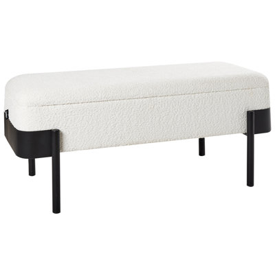 Storage Bench WARREN Chenille Off-White