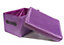 Storage Box Basket Cardboard Polyester Kids Bedroom Baby Organiser With Lid Purple,Set of 2 Large 34x26x22cm