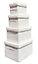 Storage Box Basket Cardboard Polyester Kids Bedroom Baby Organiser With Lid White,Medium 28x22x20cm