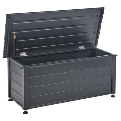 Storage Box CAMPALTO Metal 113 cm 50 cm Dark Grey