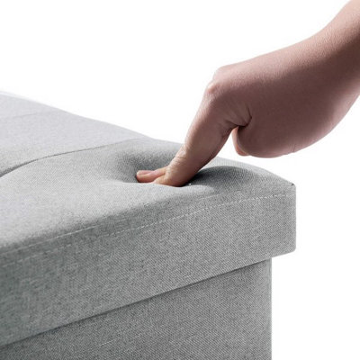 Storage box Foldable Ottoman Seat Toy Storage Box Foot Stool bench home ...