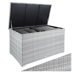 Storage box Oslo with aluminium frame, 145 x 82.5 x 79.5 cm - light grey