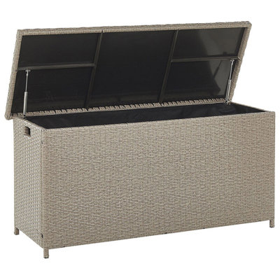 Storage Box PE Rattan 126 x 46 cm Taupe MODENA