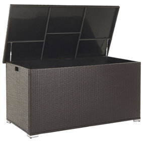 Storage Box PE Rattan 155 x 75 cm Brown MODENA