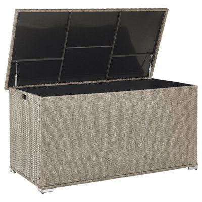 Storage Box PE Rattan 155 x 75 cm Taupe MODENA