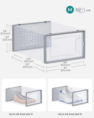 Storage Box Set, Multi-Pack Shoe Organizers with Stacking Feature ...