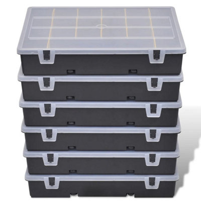 Storage Box Sort Case 6 Pcs Screw Boxes