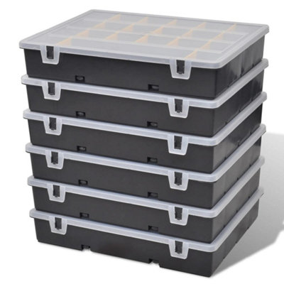 Storage Box Sort Case 6 Pcs Screw Boxes