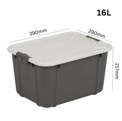 Storage Box with lid Clip Locking BPA Free Large Small Home Organizer ...
