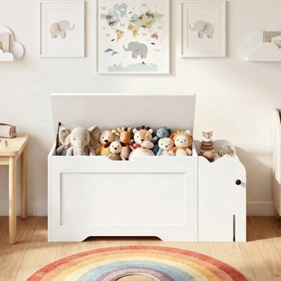 Storage Chest Trunk 100 x 40 x 48 cm Toy Chests Toy Box Organizer White