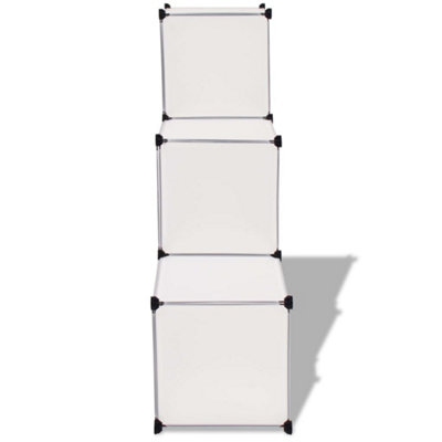 Storage Cube Organiser with 6 Compartments White - 3