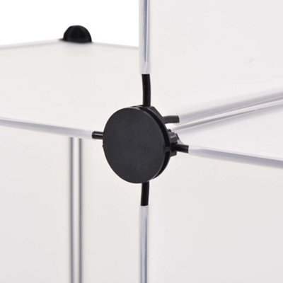 Storage Cube Organiser with 6 Compartments White - 4