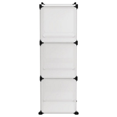 Storage Cube Organiser with 6 Cubes Transparent PP - 4