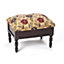 Storage Footstool - Classic Floral Design Ottoman Footrest Stool for Storing Papers, Books, Remotes, Glasses - H30 x W39 x D29.5cm