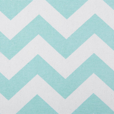 Storage Footstool Mint Green and White TUNICA
