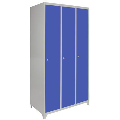 Storage Lockable Lockers Metal 3 Door Unit