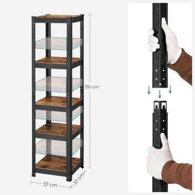 Storage Organizer Shelving Units, Set of 2, Storage Racks, Shelves ...