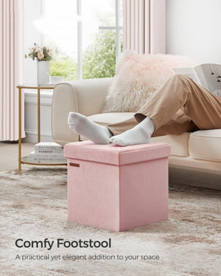 Storage Ottoman, Foldable Small Ottoman Foot Rest, 31 x 41 cm Foot ...