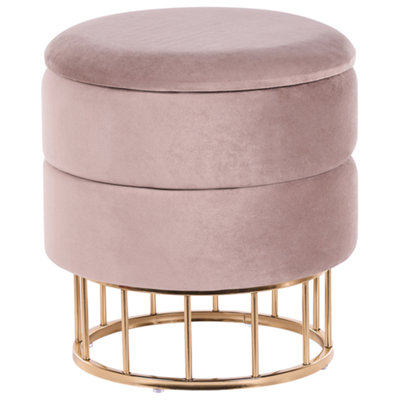 Storage Pouffe ELGIN Velvet Taupe
