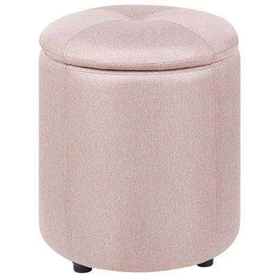 Storage Pouffe MARYLAND Fabric Pink 38 cm 38 cm 40 cm