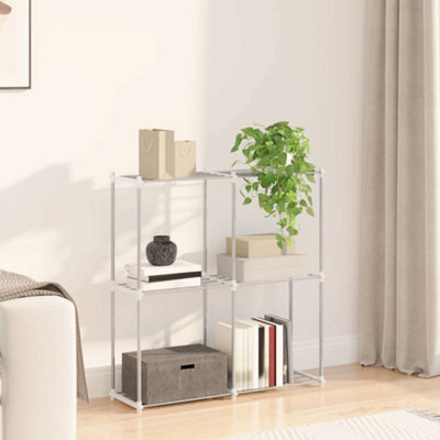 Storage Shelf with Shelf White 43 x 27 x 90 cm Aluminium