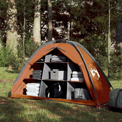 Storage Tent 9 Compartments Grey and Orange Waterproof