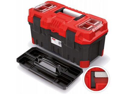 Storage Tool Box Kristenberg 20" Plastic Toolbox Removeable Tray Compartment