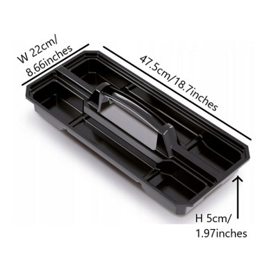 Storage Tool Box Kristenberg 20" Plastic Toolbox Removeable Tray Compartment - 4