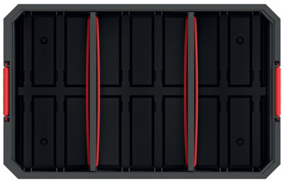 Storage Tool Box Platform Wheels Large Toolbox Mobile Tray Compartment Stackable Storage basket large + dividers
