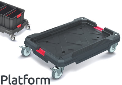 Storage Tool Platform Box Wheels Large Mobile Toolbox Tray Compartment Stackable Van floor platform