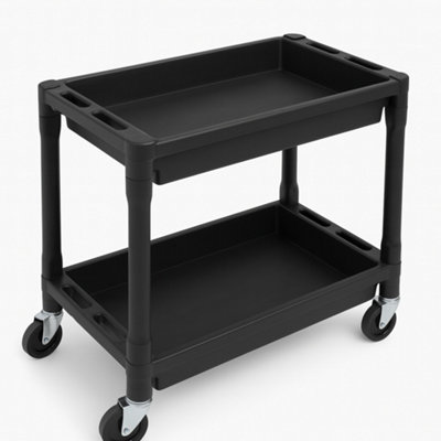 Gereedschap Trolley Kit, Mini 2 Tier Gereedschap Opbergwagen Mobiele Werkplaats Garage Reparatie Rc Accessoires voor 1/8 1/10 1/12 1/16 Schaalmodel Groot Formaat, Model Auto (Rood