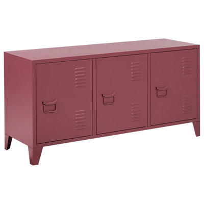 Storage Unit CARDIFF Metal Dark Red