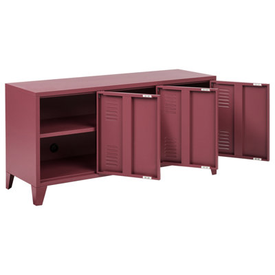 Storage Unit CARDIFF Metal Dark Red