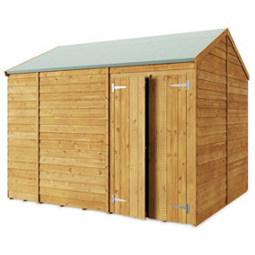Store More Overlap Apex Shed - 10x8 Windowless