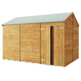 Store More Overlap Apex Shed - 12x8 Windowless