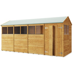Store More Overlap Apex Shed - 16x6 Windowed