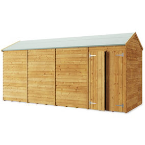 Store More Overlap Apex Shed - 16x6 Windowless