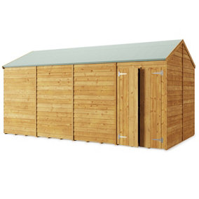 Store More Overlap Apex Shed - 16x8 Windowless