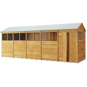 Store More Overlap Apex Shed - 20x6 Windowed